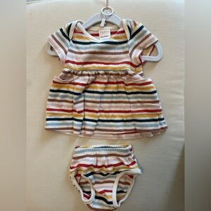 Hanna Andersson Striped Multicolor Dress Set